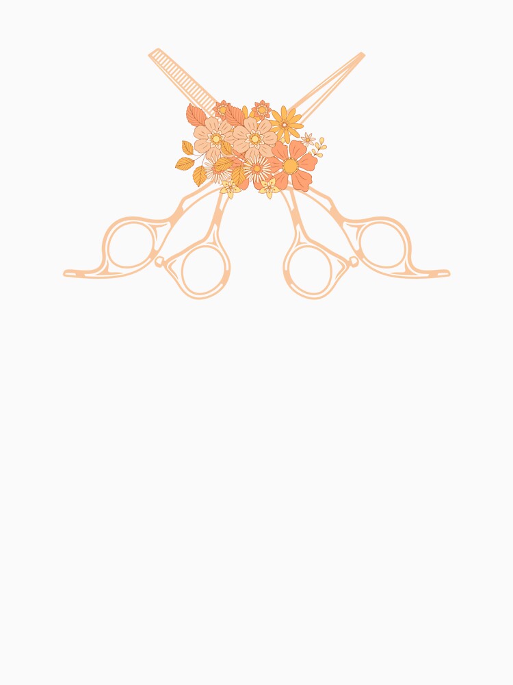 Retro Floral Hairdresser Design, Hair Stylist, Cosmology Hair by JKDESIGNS61219