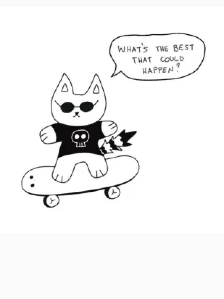Skater Cat Doodle by Quirkyraphic