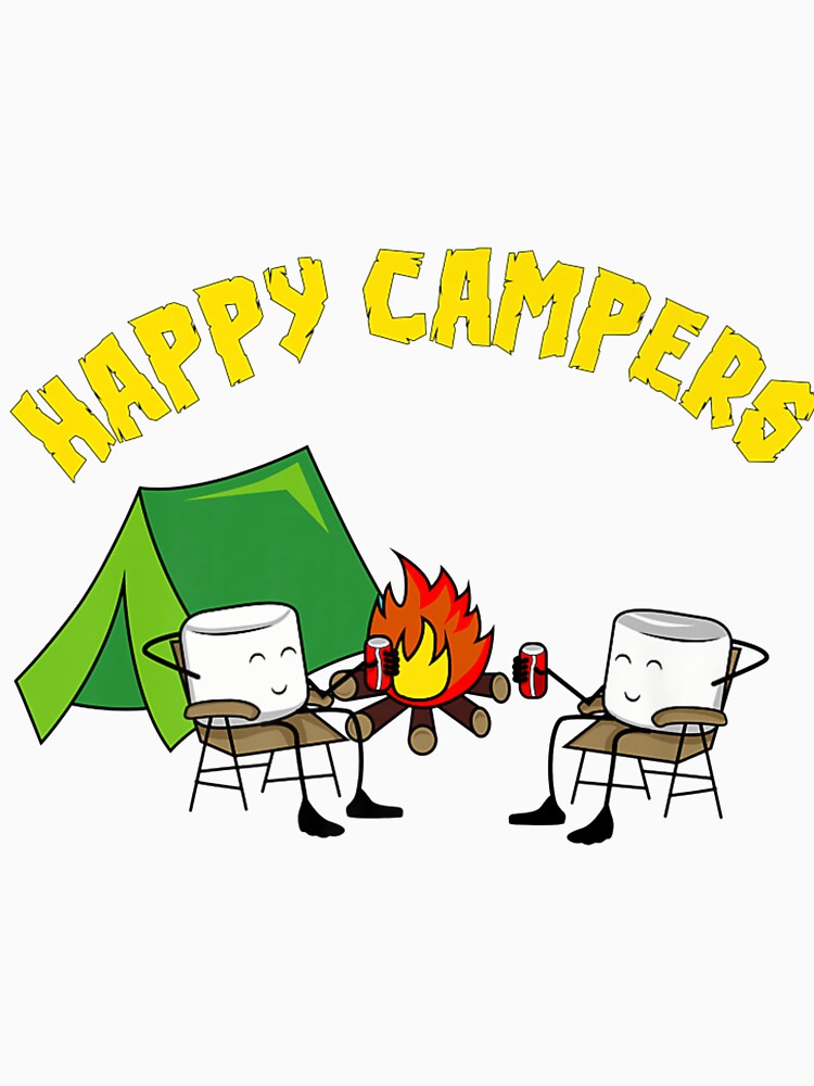 Happy Campers Shirt _ Beer Campfire Marshmallows by JoanneHughes