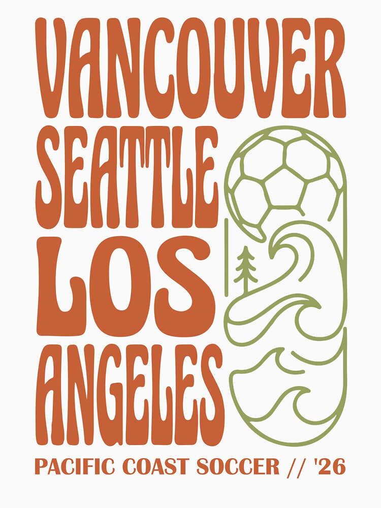 Retro Pacific Coast Soccer Vancouver Seattle LA '26 by BrownHorse90s Unisex , , , Long Sleeve Tee