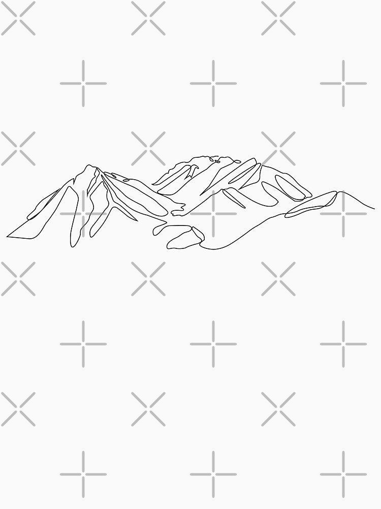 Mountain Line Art Minimalist Landscape | Modern Nature Illustration | Scandinavian Mountain Drawing | Clean Outline Art by UniverseN1