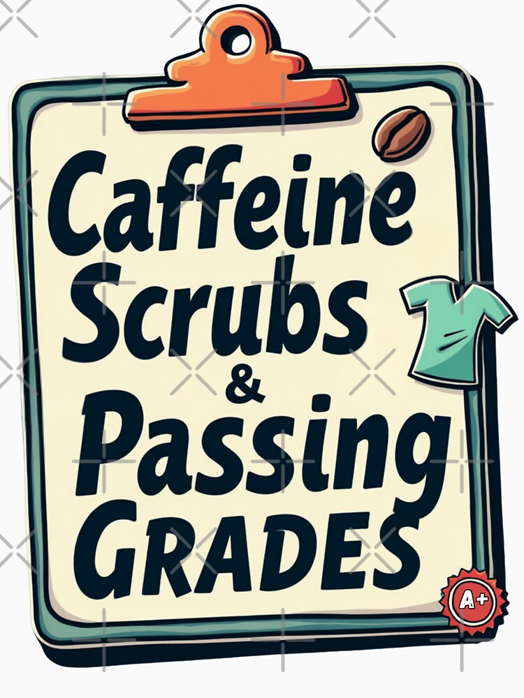 Caffeine, Scrubs, & Passing Grades by PerkzPrints