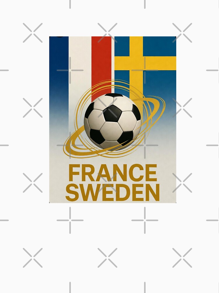France vs Sweden Soccer 2026 | Football Match Poster by Nexus Space Unisex , , , Long Sleeve Tee