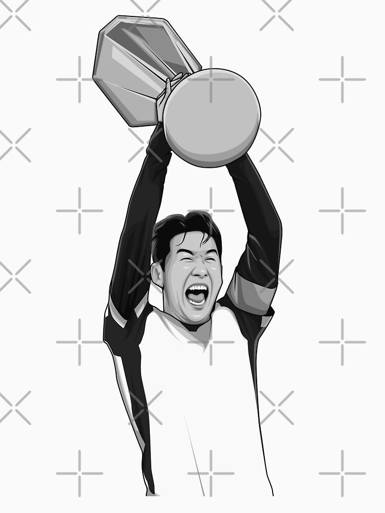 Son Heung-min Black and White Version by Aldduardo Unisex , , , Long Sleeve Tee