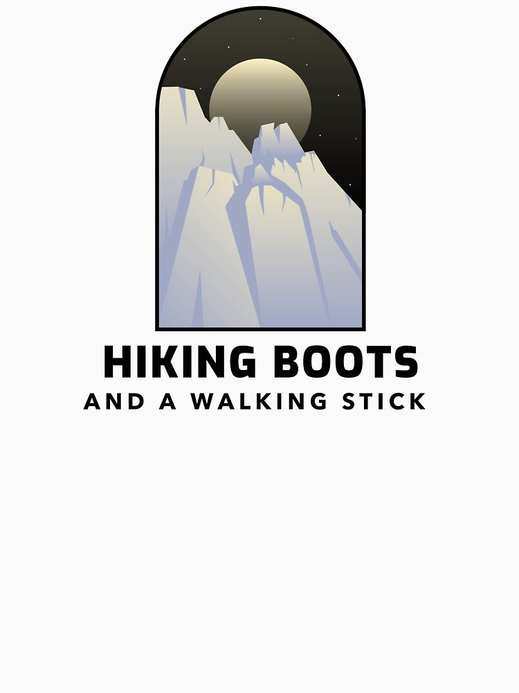 Hiking Boots and a Walking Stick by spokoandstuff