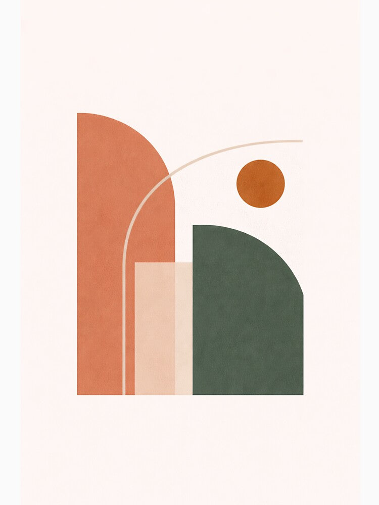 Earth Tones Geometry – Modern Minimalist Abstract Art by DrizzyV