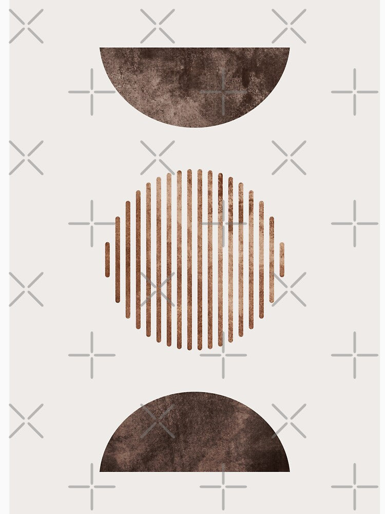 Earthy Minimalist Abstract Boho Lines by arteresting-art