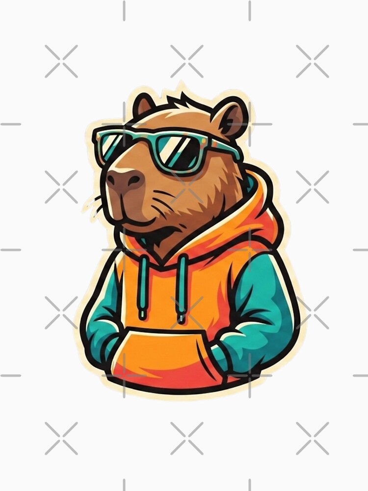 Hypebara Streetwear - Capybara Drip High Fashion Design by nbg2012