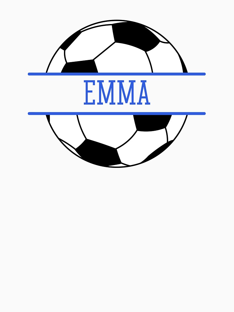 Emma Personalized Soccer Ball by AtriumHouse Unisex , , , Long Sleeve Tee