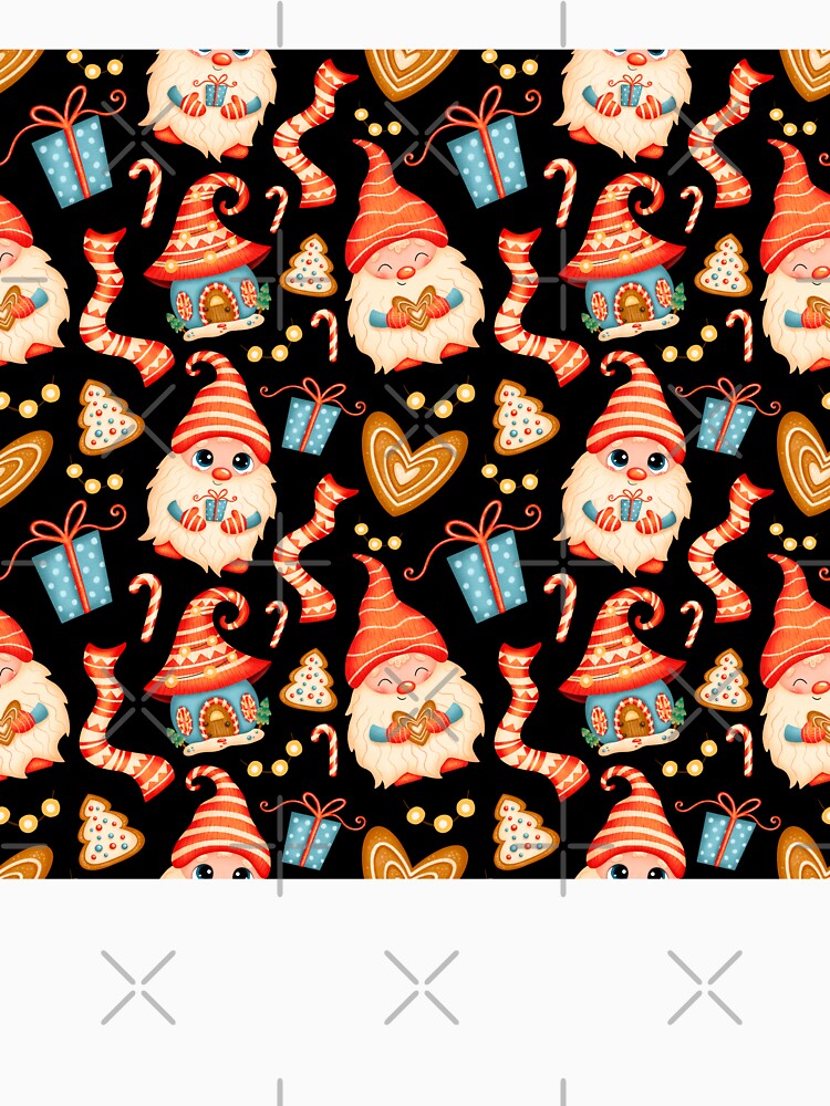 Cute Christmas Pattern - Gnome And Gingerbread Holiday Cookie by Vibbin4Life33