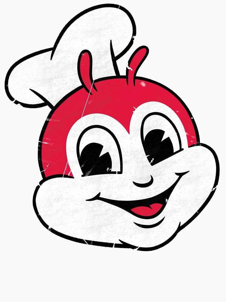 Jollibee-Inspired - Happy Bee Mascot Headcut Graphic Vintage by ZERO-MIND