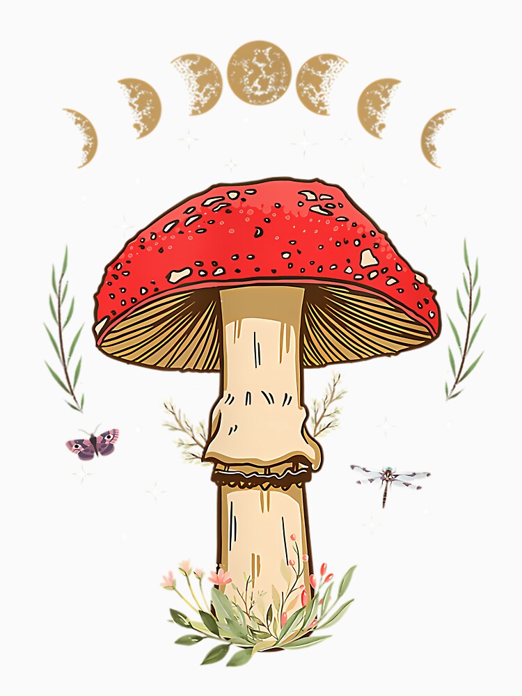 Dark Academia Mushroom Botanical by frijazede36