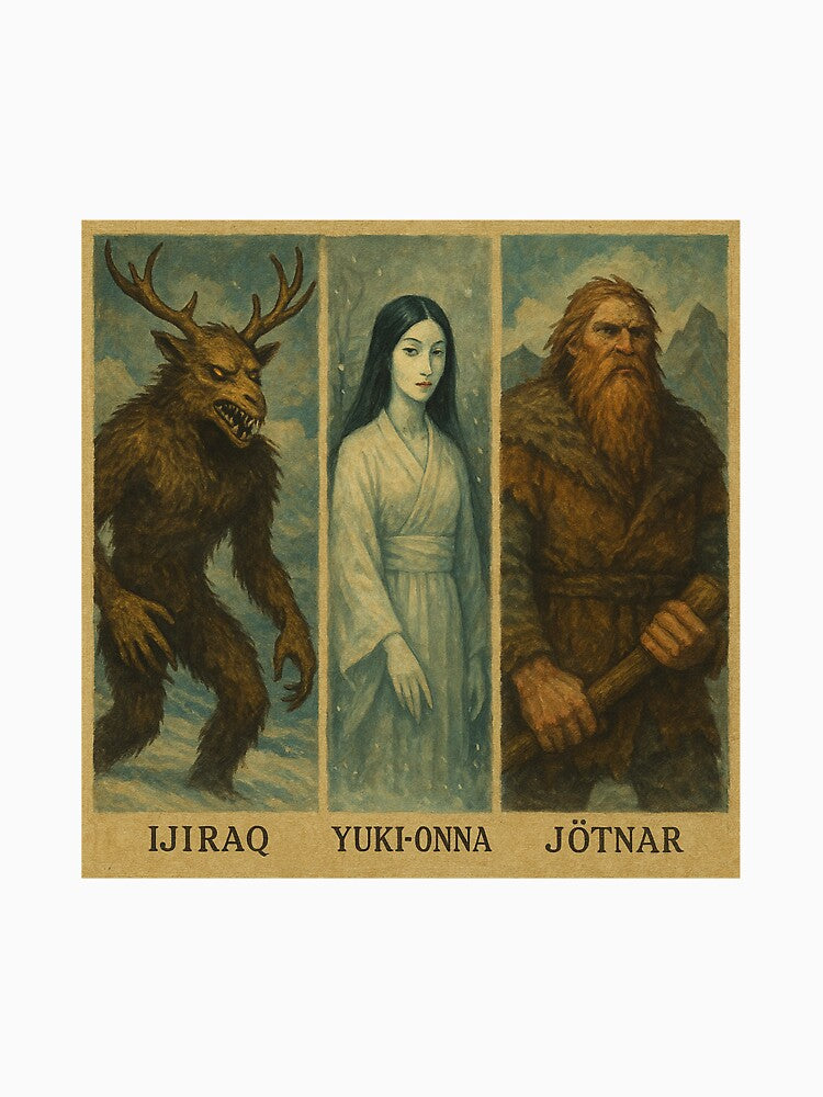 Ijiraq, Yuki-Onna and Jotnar 14 by AIfolklore