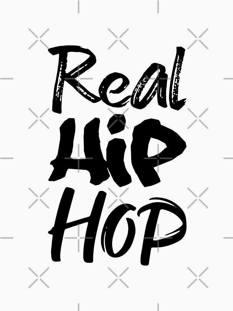 Real Hip Hop (White Outline) by onjcdesign