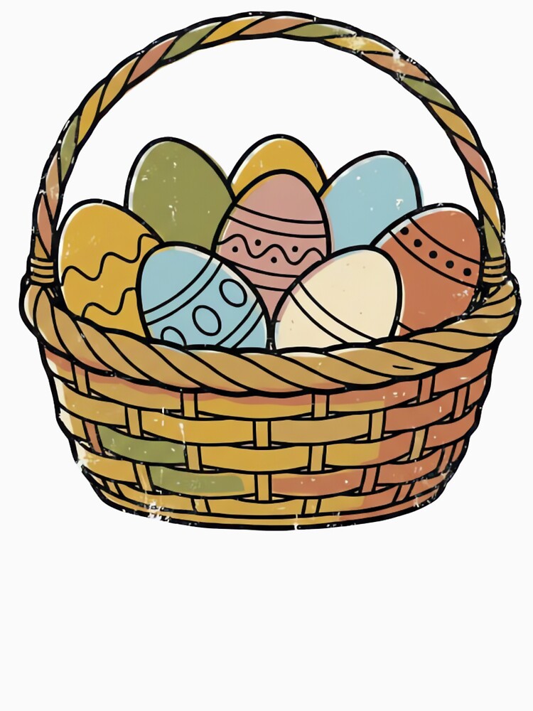 Easter Basket with Patterned Eggs by urbinet