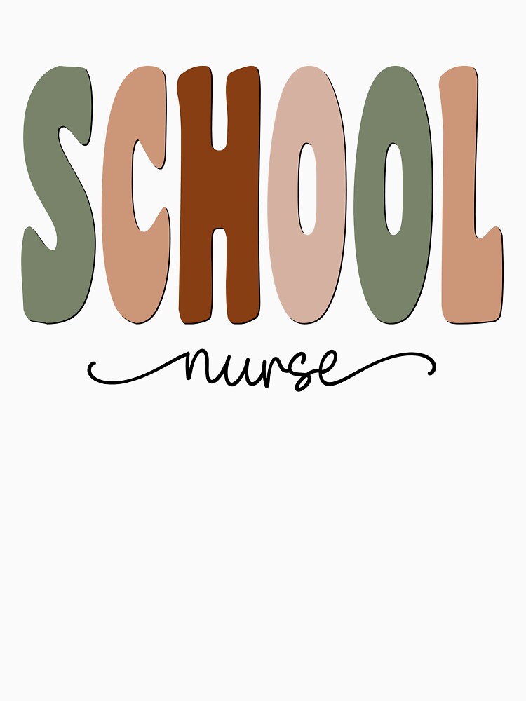 School Nurse Boho Retro Script Design by mysticblvd