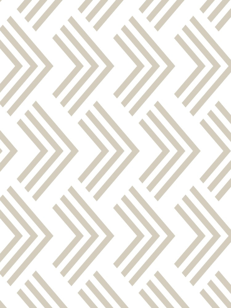 Beige and White Chevron Rhombus Arrow Pattern Pairs DE 2022 Trending Color Bay Salt DET642 by ColorOfTheYears