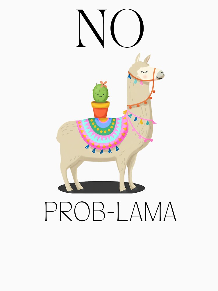 No Prob-Lama Funny Logo by logowannawear