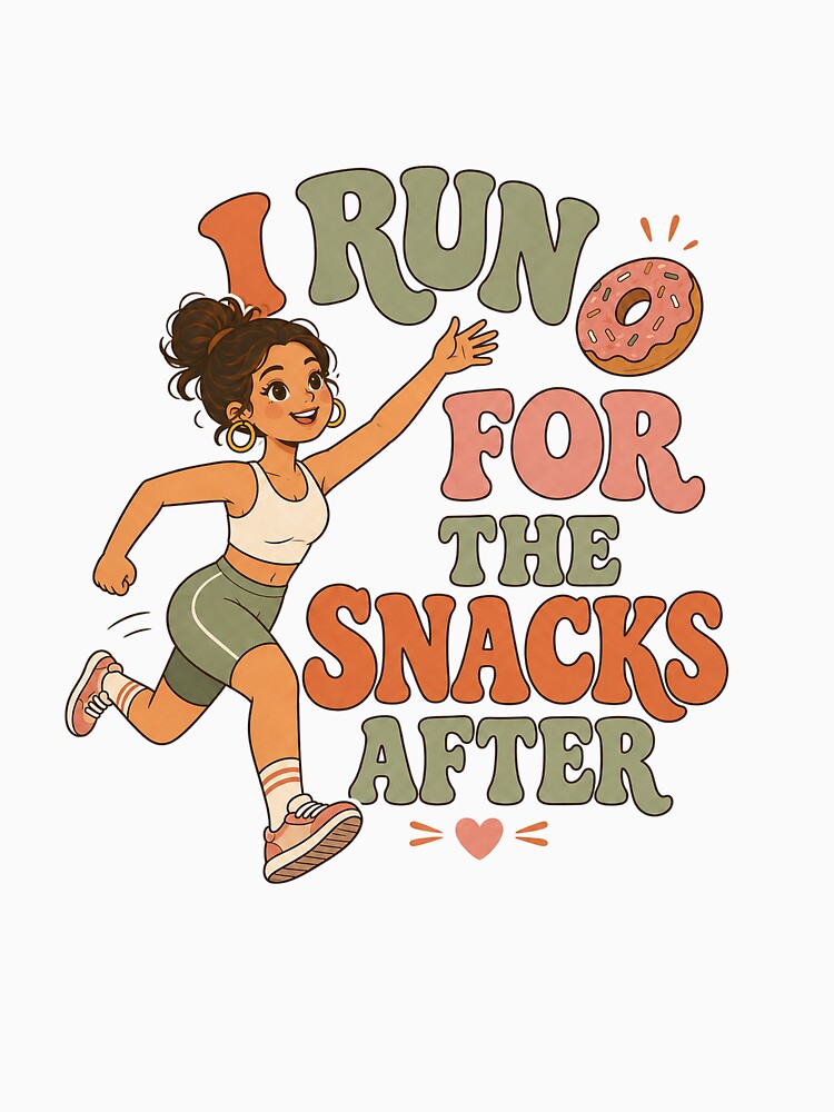 I Run for the Snacks After Funny Running Design by SnortStudio