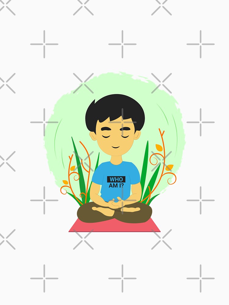 Meditating boy graphic by ns-dot-design