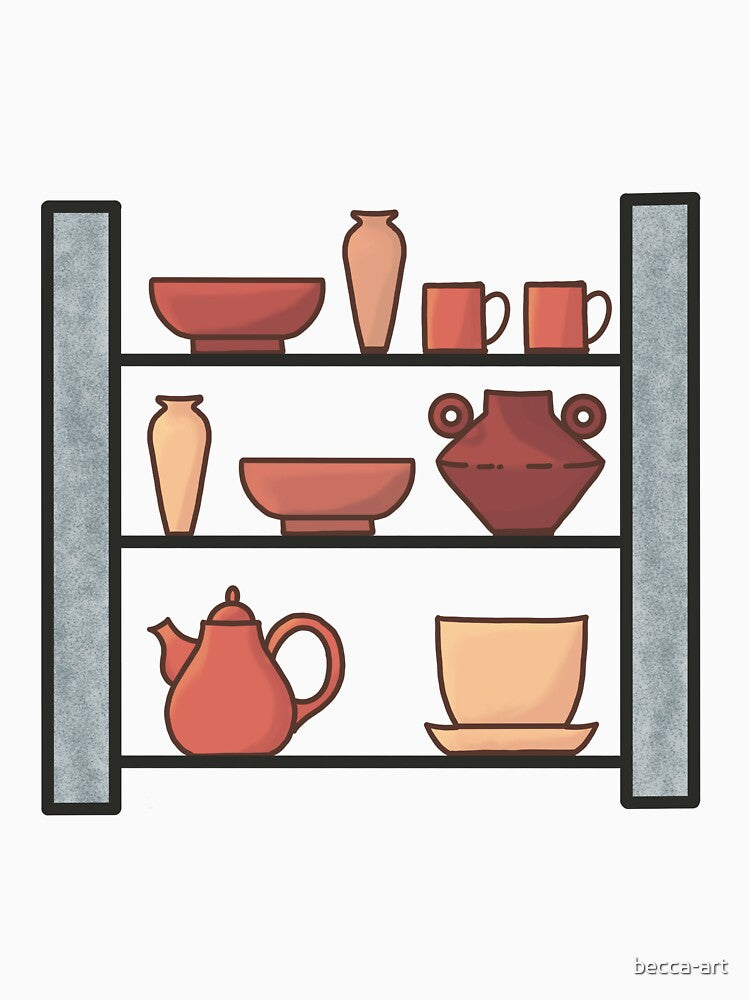 Pottery shelf by becca-art