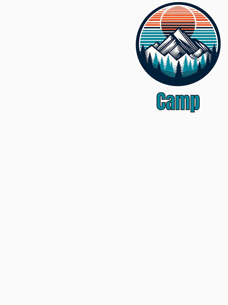 Vintage Camp Mountain Logo | Retro Outdoor Camping Hiking Design by Timber-Trail