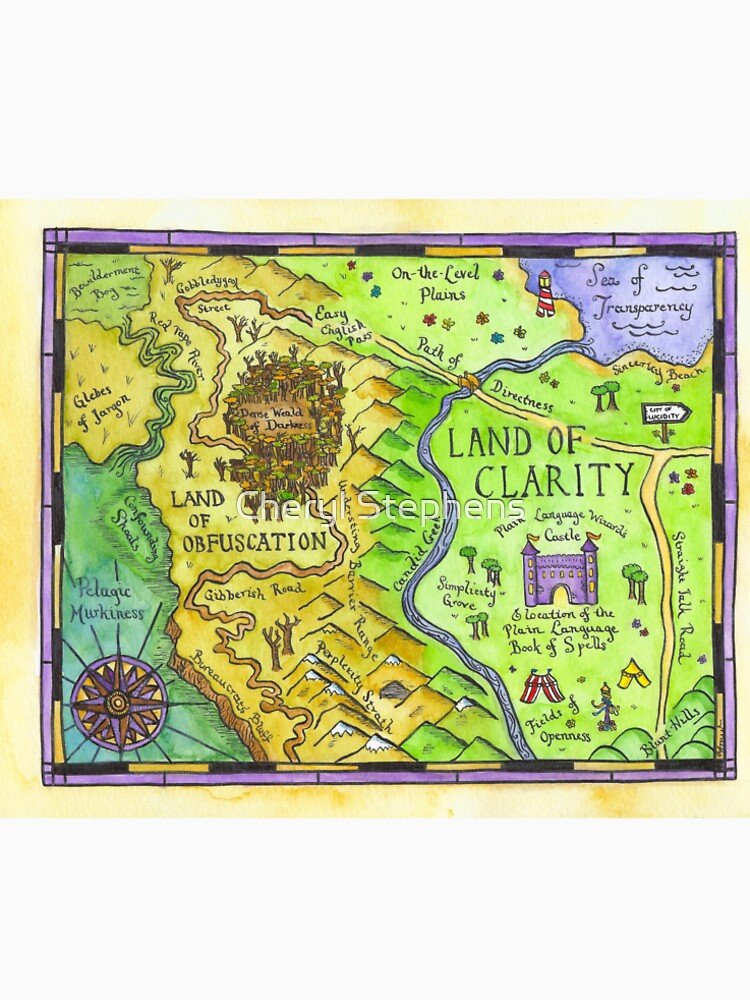 Map to Land of Clarity by Cheryl Stephens