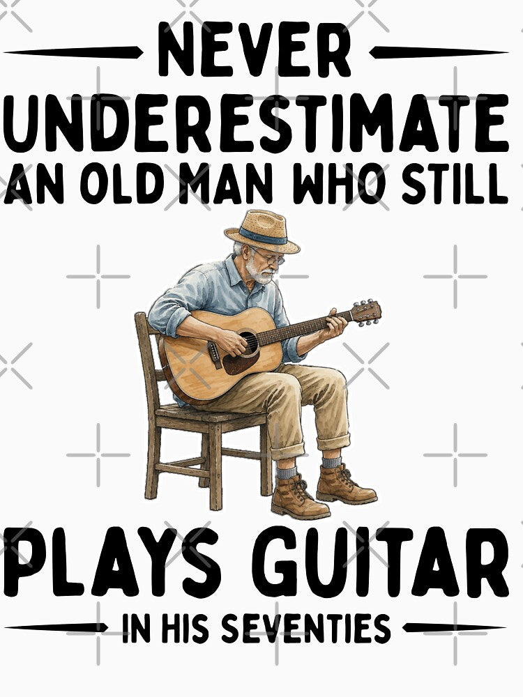 Never Underestimate An Old Man Who Still Plays Guitar in His Seventies by LounisArt