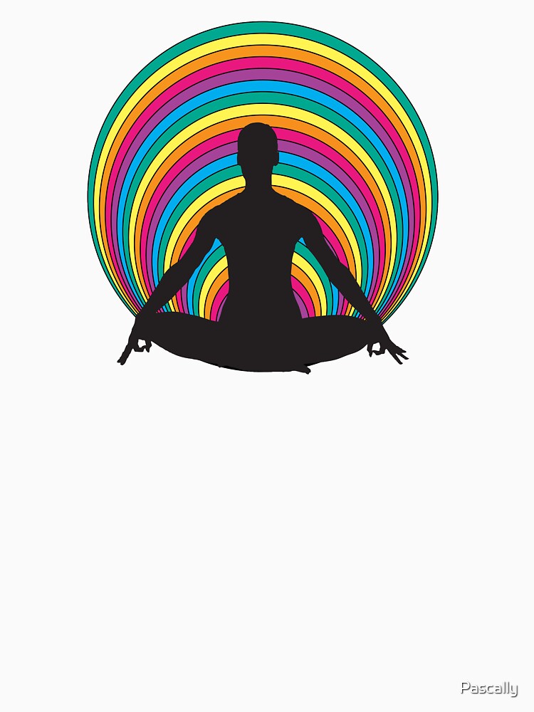 Yoga, meditation, peace, calm, relax, rainbow by Pascally