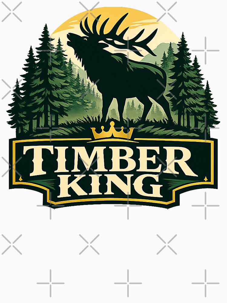 Timber King Elk Hunting Forest Design by SaDesign99