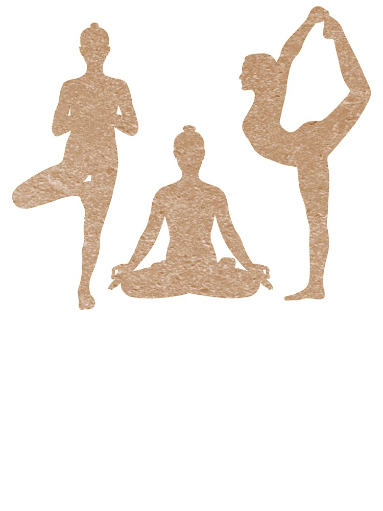 Three Yoga Poses: Tree, Lotus, and Dancer by Laanas