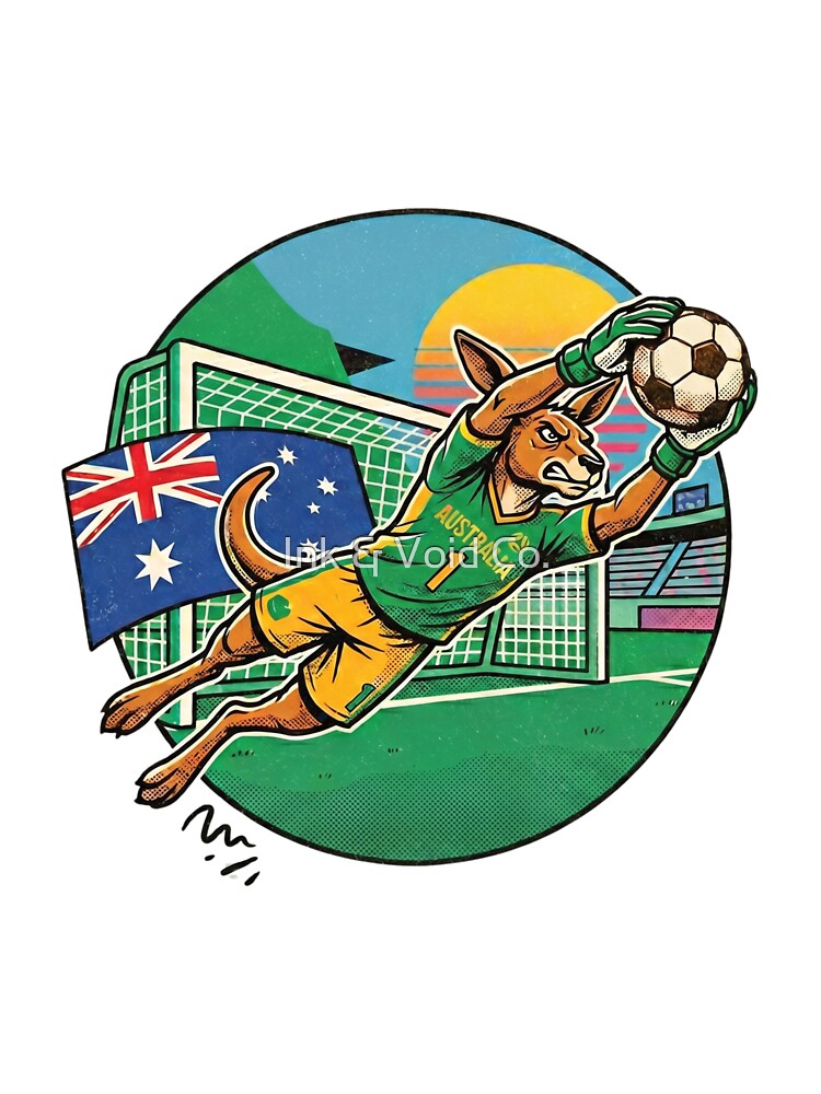 Retro 90s Kangroo Soccer Keeper by Ink & Void Co. Unisex , , , Long Sleeve Tee