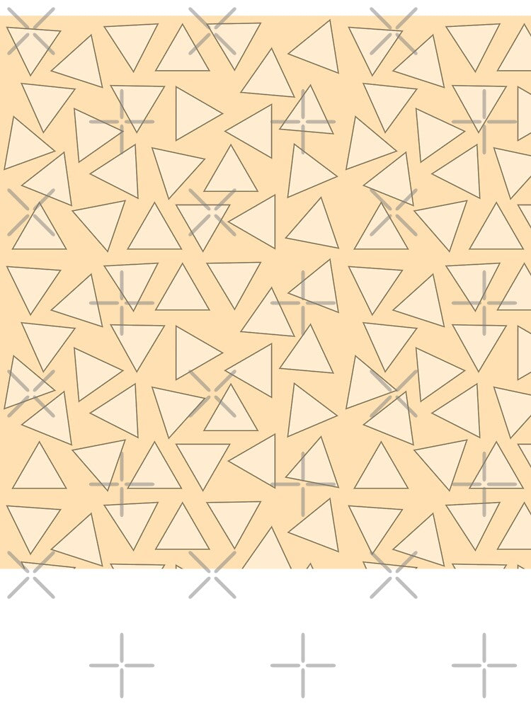 Minimalist Soft Peach Triangular Mosaic Pastel Geometric Line Art Pattern by LensDyn™