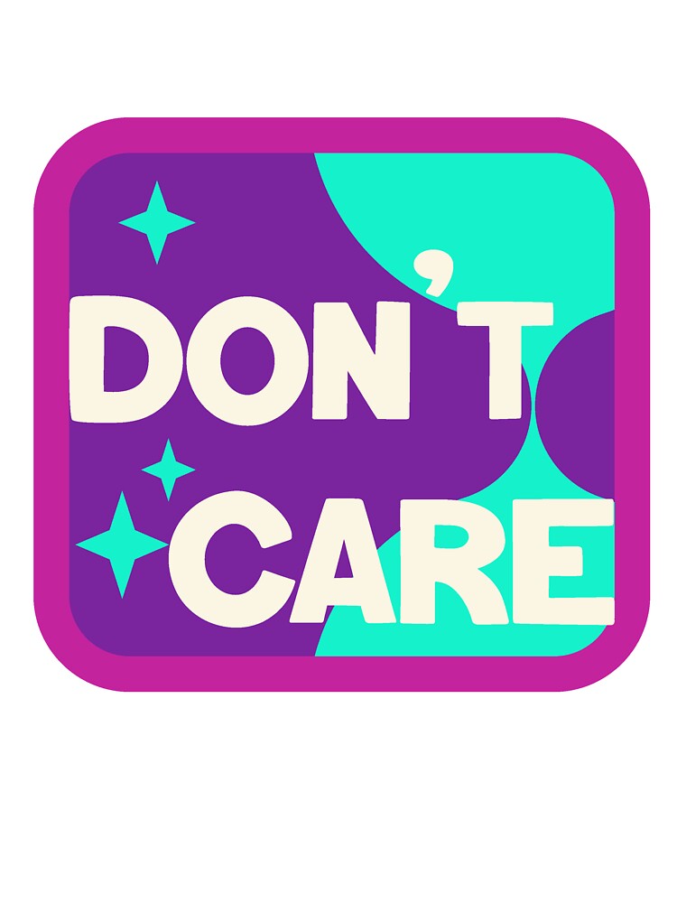 Dont Care Y2K Aesthetic Sticker by TrendHub-365