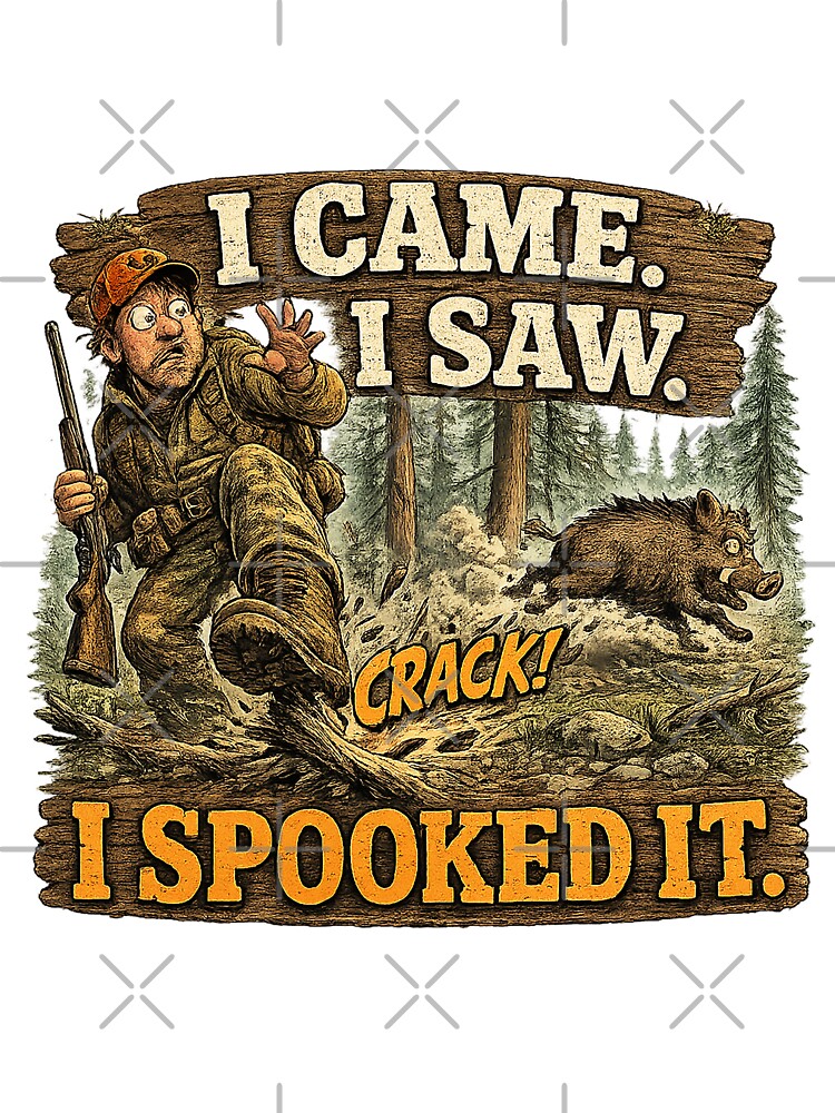 I Came I Saw I Spooked It - Funny Hunting Design by C6S5M