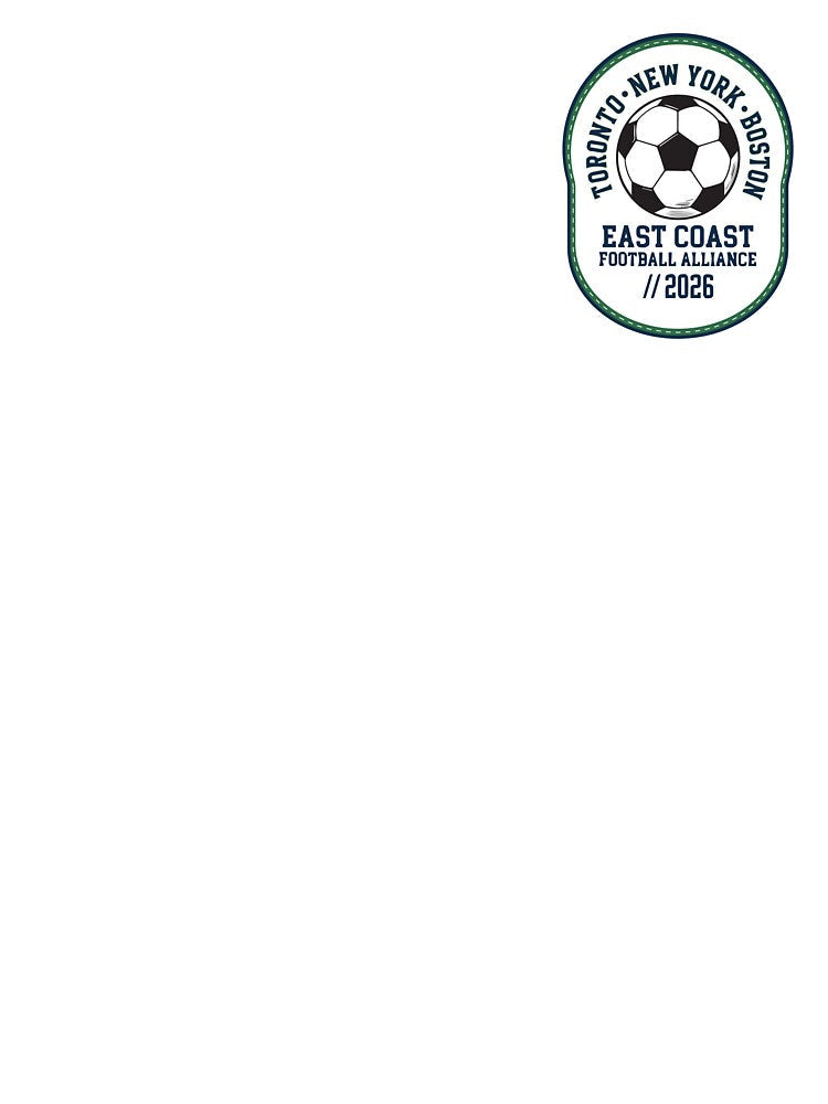 East Coast Football Alliance Vintage Soccer Badge by BrownHorse90s Unisex , , , Long Sleeve Tee
