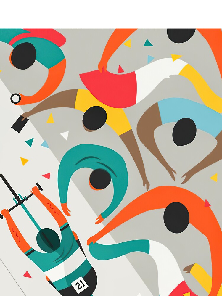 Cycling Race Illustration With Italia Flag by AverilArt
