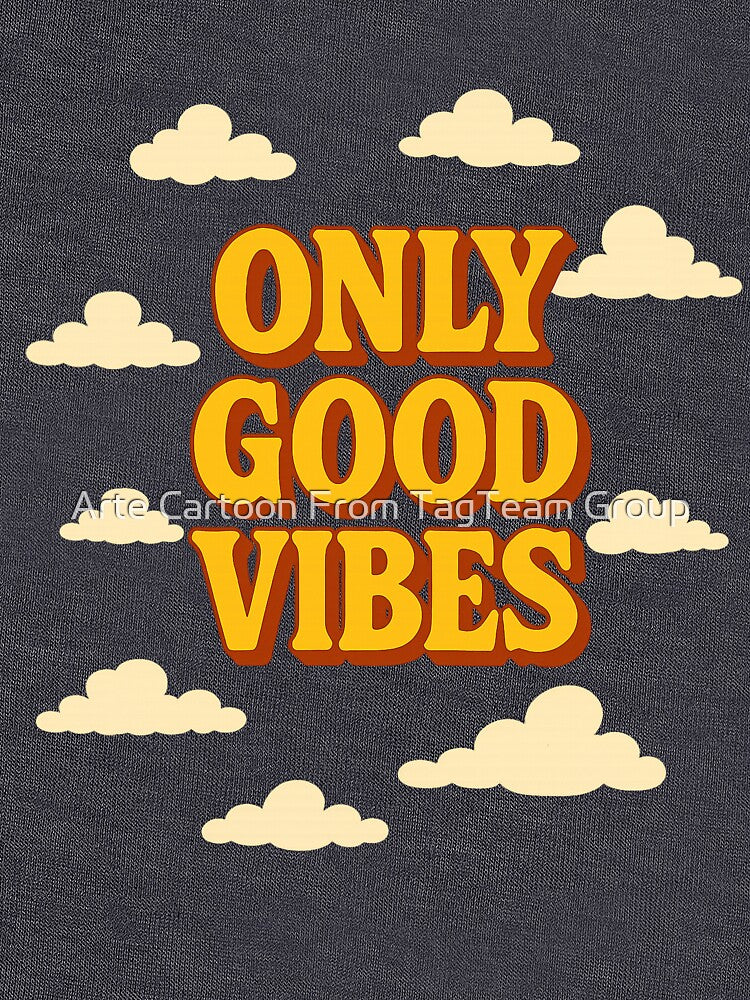 Only Good Vibes Poster - 70s Retro Vintage Typography Print by Arte Cartoon From TagTeam Group
