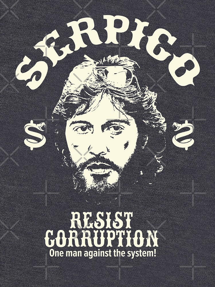 Serpico - Defying Corruption - Vintage Al Pacino T-Shirt Design by Boogosh