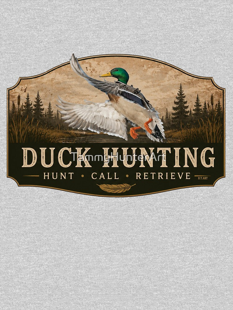 Mallard Flight Duck Hunting Badge by TammyHunterArt