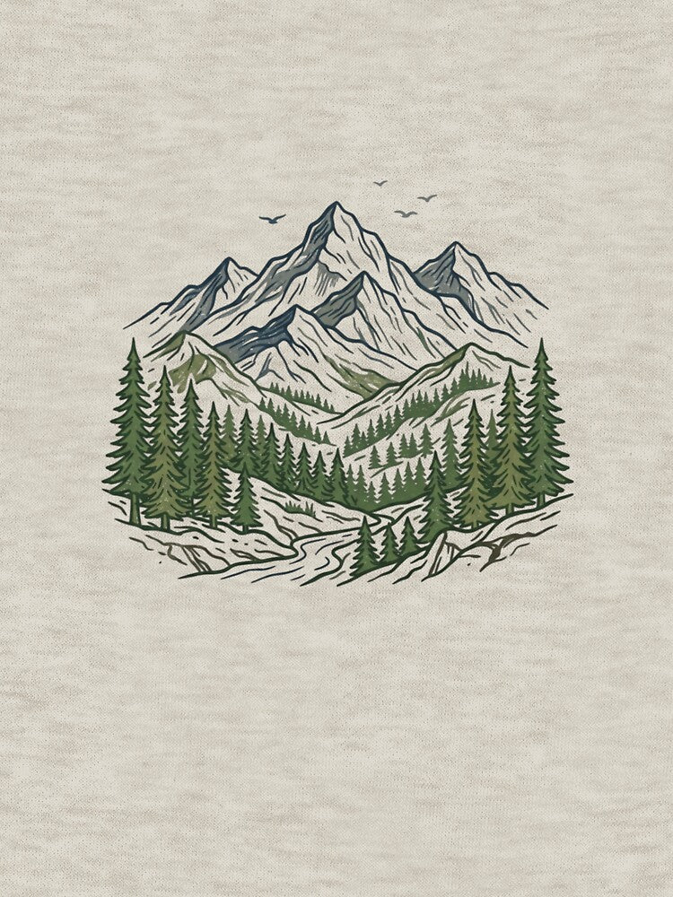 Vintage Mountain Forest Nature T-Shirt by Figurimania