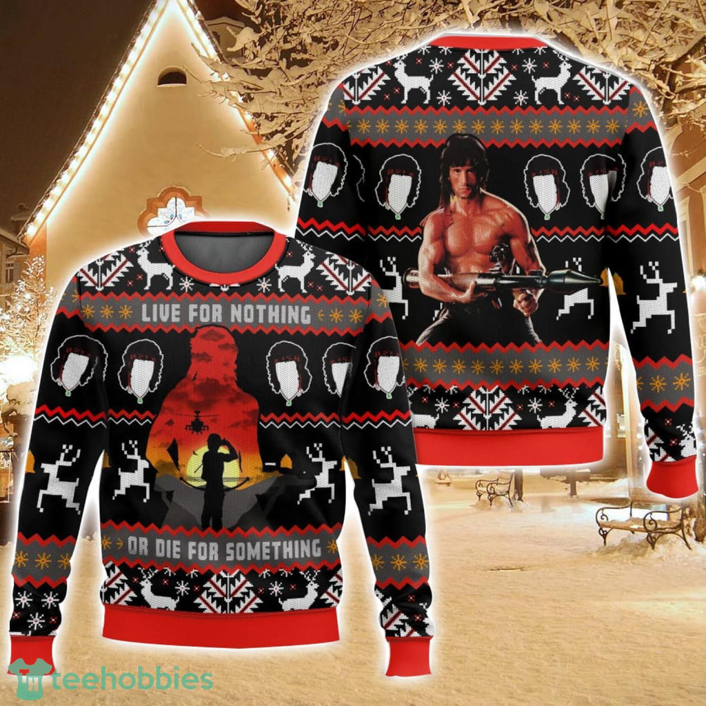 Rambo Ugly Christmas Sweater For Men And Women Christmas Holiday Gift Family Gift