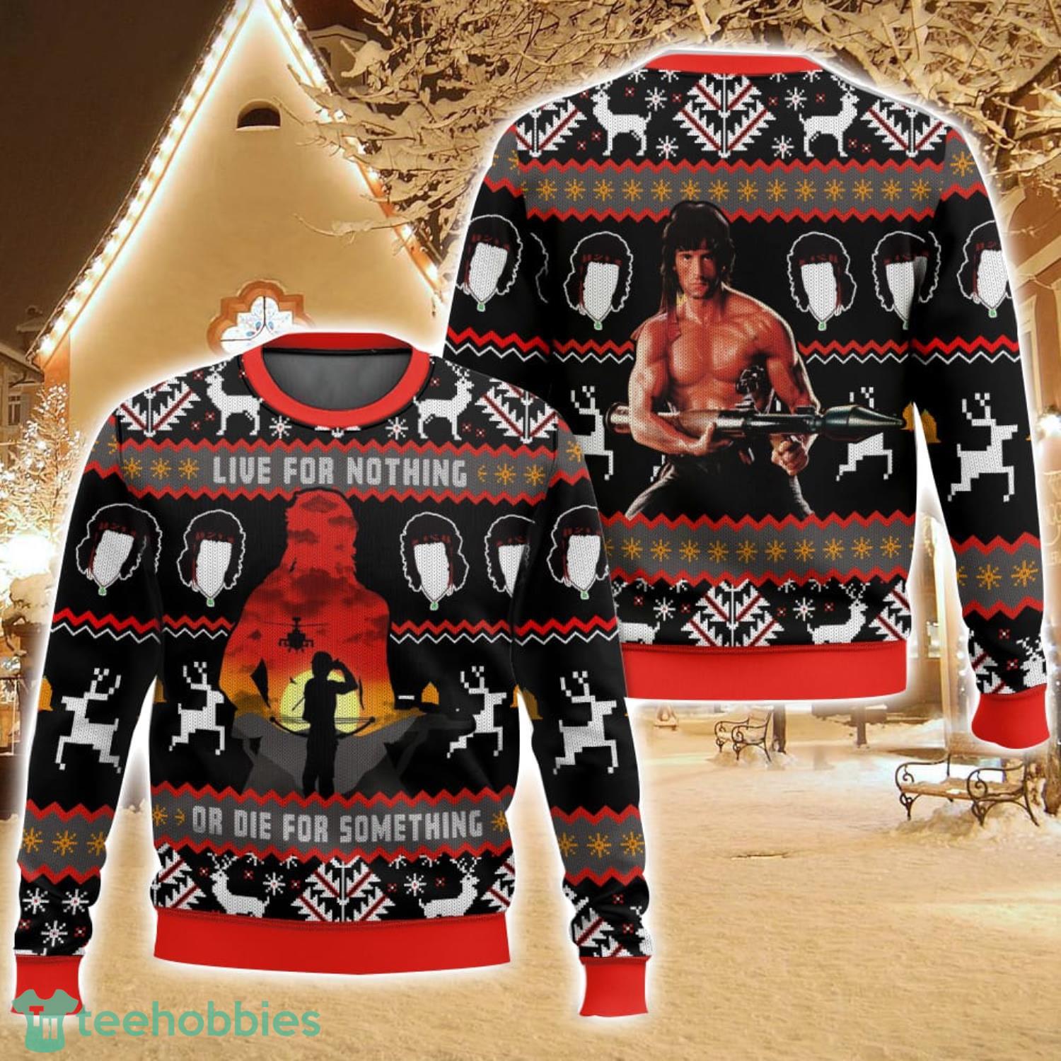 Rambo Ugly Christmas Sweater For Men And Women Christmas Holiday Gift Family Gift