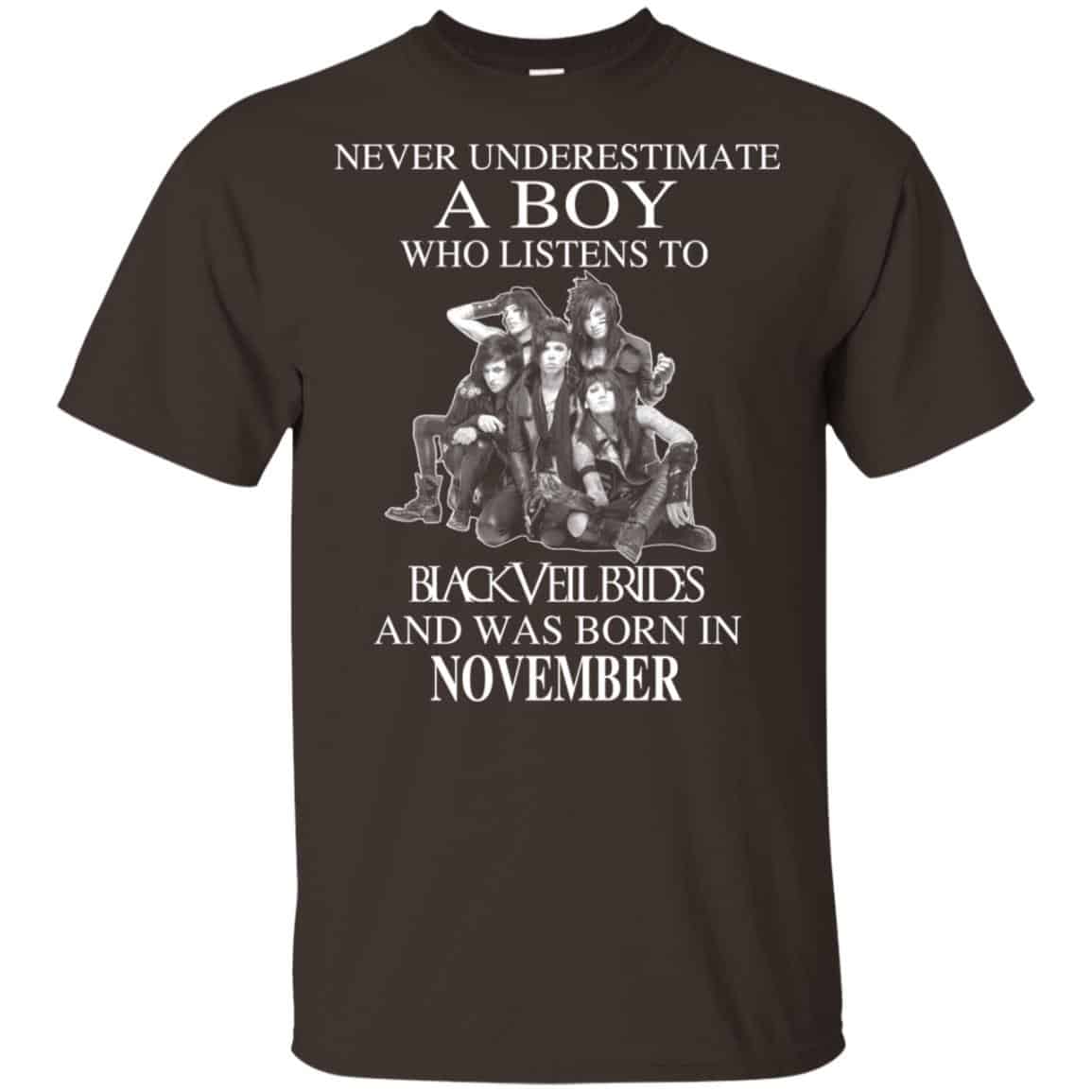 A Boy Who Listens To Black Veil Brides And Was Born In November T-Shirts, Hoodie, Tank