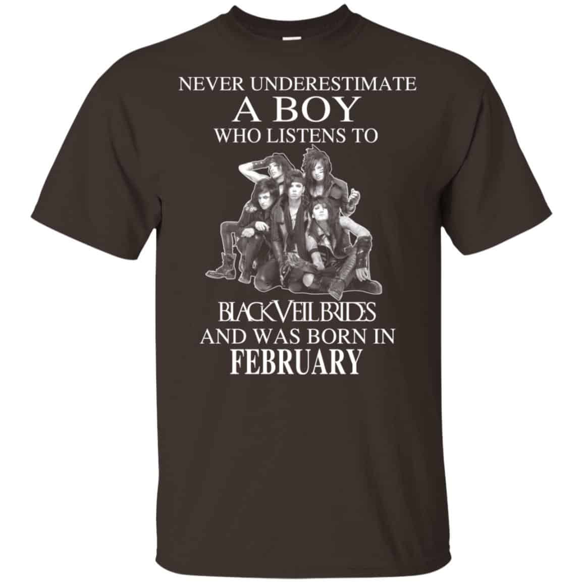 A Boy Who Listens To Black Veil Brides And Was Born In February T-Shirts, Hoodie, Tank