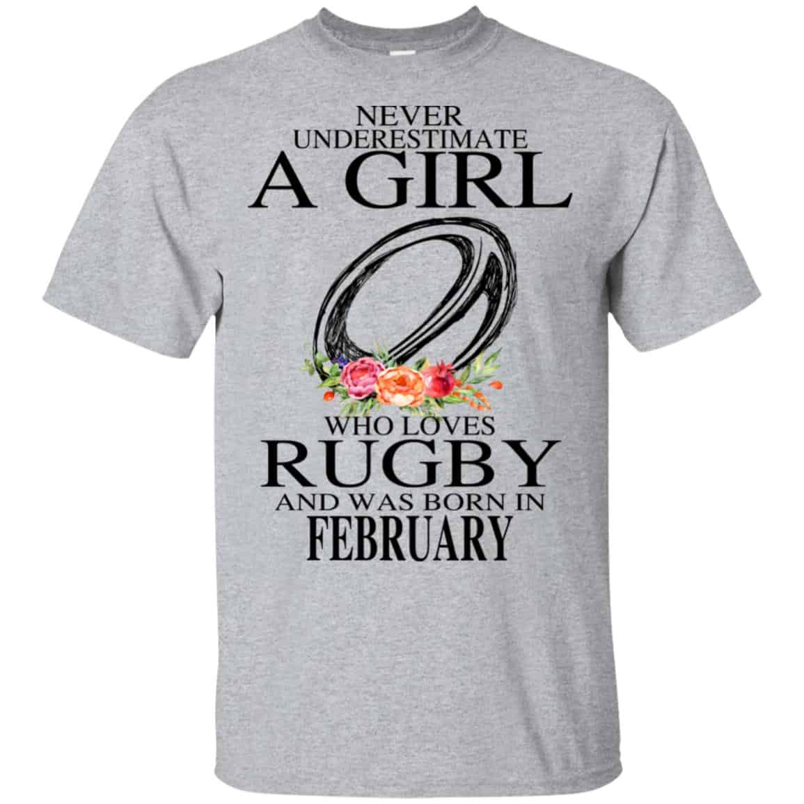 A Girl Who Loves Rugby And Was Born In February T-Shirts, Hoodie, Tank