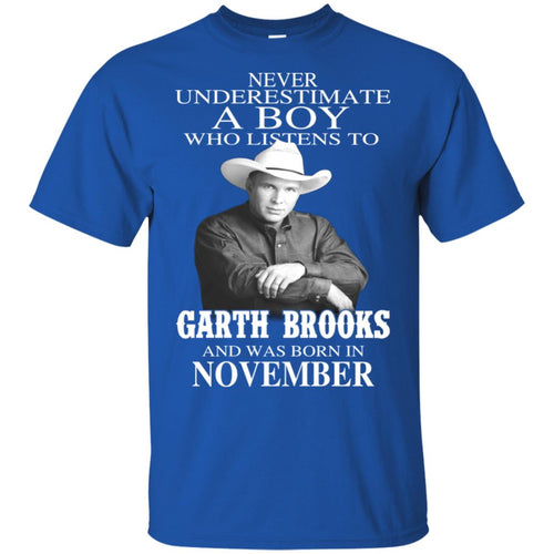 A Boy Who Listens To Garth Brooks And Was Born In November T-Shirts, Hoodie, Tank