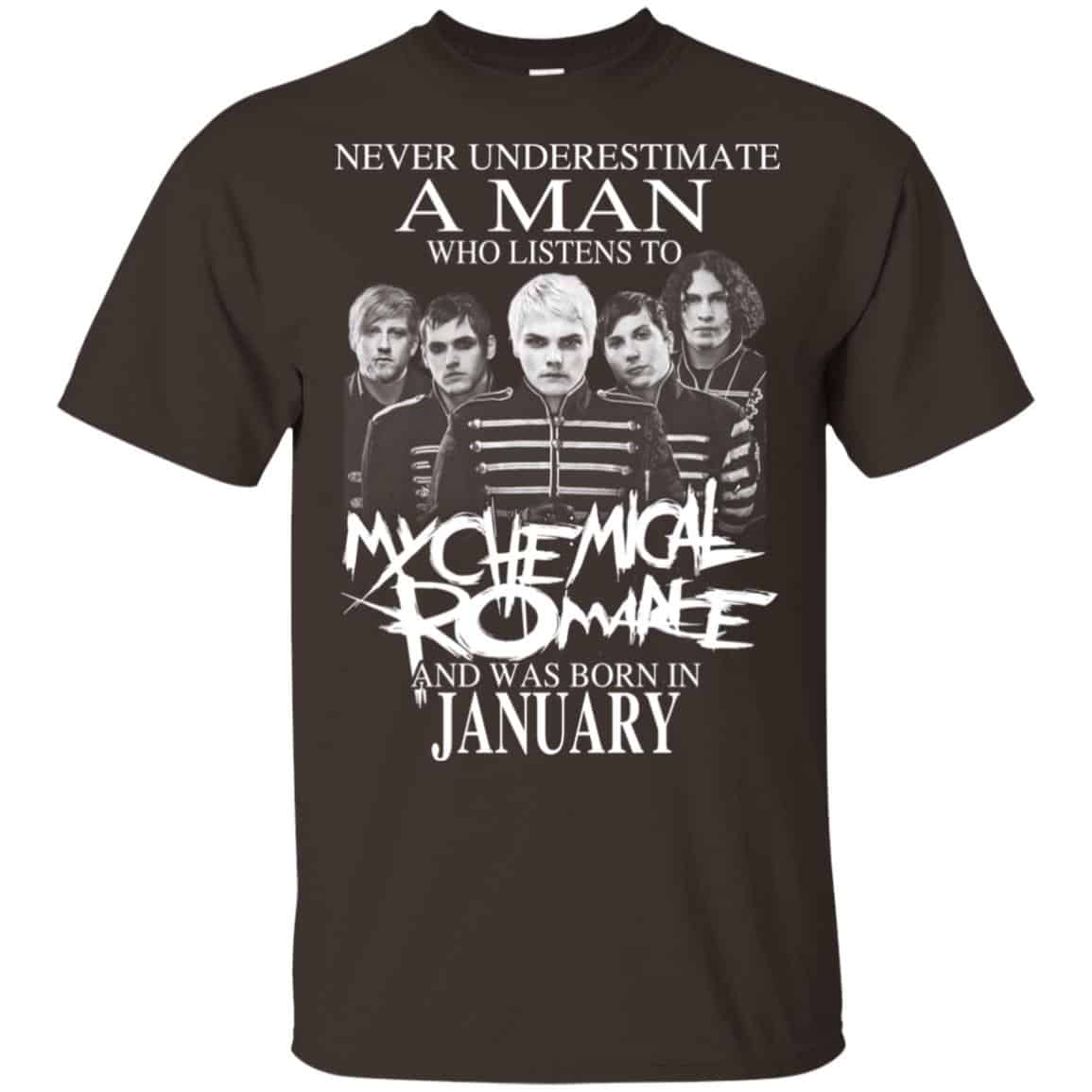 A Man Who Listens To My Chemical Romance And Was Born In January T-Shirts, Hoodie, Tank