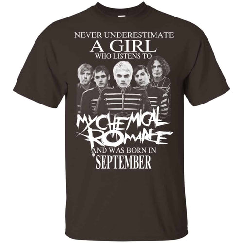 A Girl Who Listens To My Chemical Romance And Was Born In September T-Shirts, Hoodie, Tank