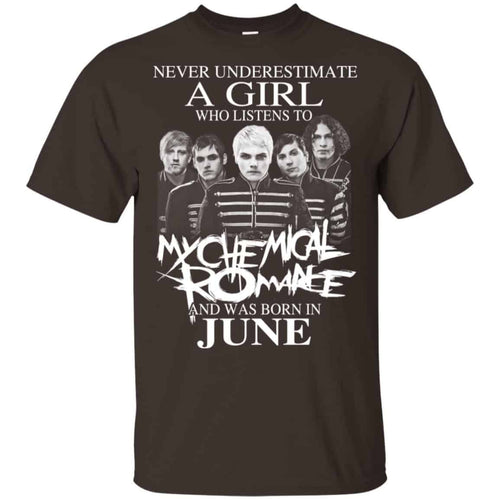 A Girl Who Listens To My Chemical Romance And Was Born In June T-Shirts, Hoodie, Tank